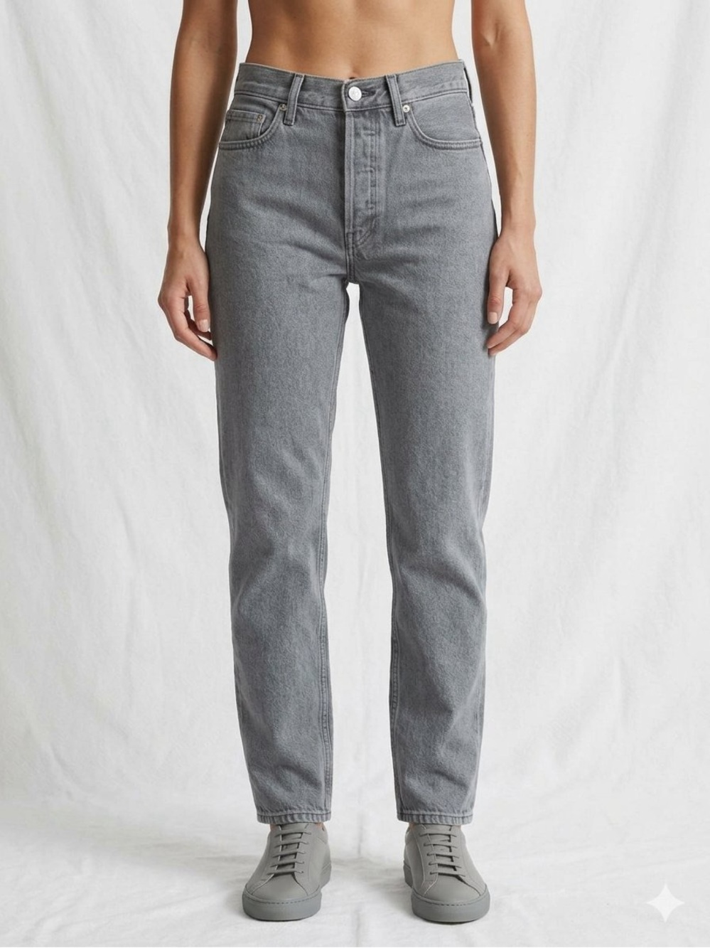 Everlane The Relaxed Straight Jean 100% Organic Cotton Grey Denim Size 25 Reg